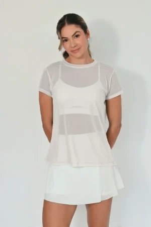 CAMISETA MALLA BLANCO