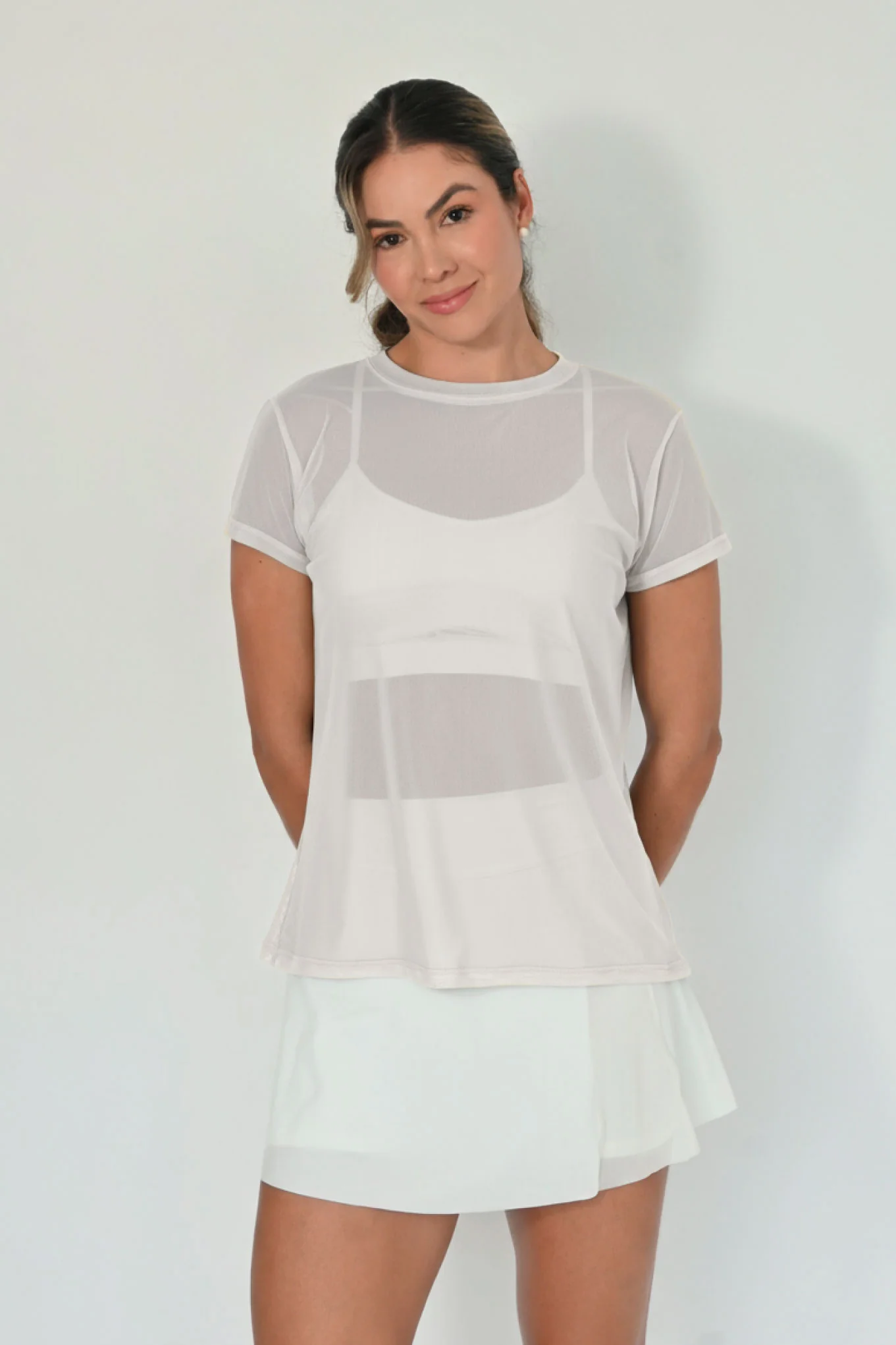 CAMISETA MALLA BLANCO